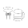 thumbnail image 2 of Porte-Boisson en Acier Inoxydable pour Voiture avec Design Anneau et Porte-Gobelet en Forme de L Argent 2 Pcs, 2 of 9