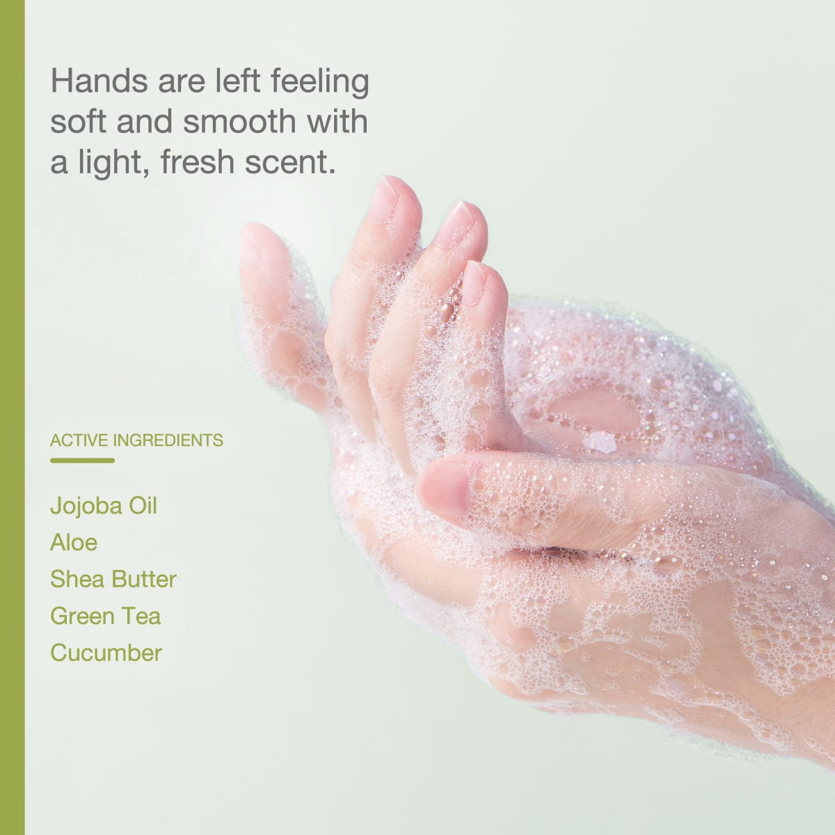 Raw Sugar Simply Hand Wash for Sensitive Skin, Green Tea + Cucumber + Aloe Vera Hand Soap, 16.9 fl oz