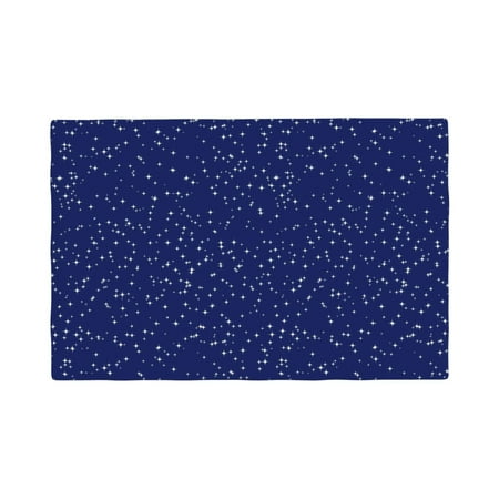 

Placemats Set of 4 shiny Star navyblue Place mats for Dining Table Indoor/Outdoor Cute Heat Resistant Washable Table Mats(18 x 12 )