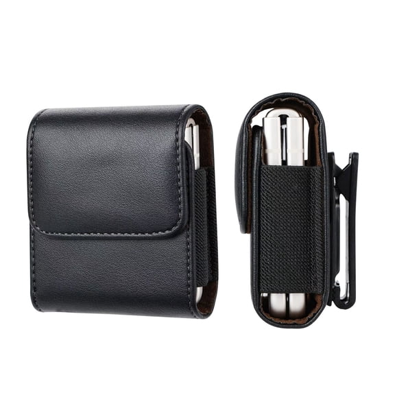 PU Leather Cell Phone Holster Swivel Rotating Belt Clip Case Pouch Compatible with Samsung Galaxy Z Flip8, Z Flip 7, Z Flip7 FE, Z Flip 6, Z Flip5, Z Flip 4, Z Flip 3, Z Flip, Z Flip 5G, Moto