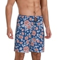 thumbnail image 2 of Wukai Rose Flowers Men’s Short Pajama Pants With Pockets Soft Sleep Pj Shorts for Men-, 2 of 6