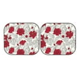 thumbnail image 7 of Xecao Leaves And Anemone Flowers In Red Grey for Foldable Car Sun Shades (2-Pack) offer sun protection with an easy-fold design for convenient windshield shading., 7 of 7