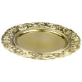 thumbnail image 3 of Koyal Wholesale Acrylic Charger Plates Round Metallic Gold Baroque - Set of 4 Buy Bulk for Weddings and Events, 3 of 5