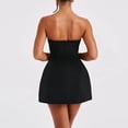 thumbnail image 5 of Women's Strapless A-Line Mini Dress Sleeveless Fit and Flare Short Party Graduation Dress, 5 of 7