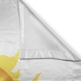 thumbnail image 3 of Ambesonne Smile Kitchen Curtains, Cartoon Style Happy Funny Sun, 55"x24", Marigold Yellow and White, 3 of 3