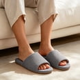 thumbnail image 4 of uublik Woman Slippers Open-Toe Slippers Soft Indoor Shoes Indoor/Outdoor Slippers, Gray, 4 of 7