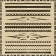 thumbnail image 1 of Ahgly Company Machine Washable Indoor Square Transitional Khaki Gold Area Rugs, 5' Square, 1 of 7