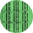 thumbnail image 1 of Ahgly Company Indoor Round Oriental Emerald Green Industrial Area Rugs, 8' Round, 1 of 4