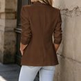 thumbnail image 5 of IUYRTFE Women's Single-Button Notched Lapel Slim Fit Blazer – Solid Color Long Sleeve Casual Suit Jacket for Office Work and Daily Wear, 5 of 6