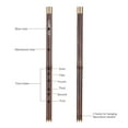 thumbnail image 3 of Professional Black Bamboo Dizi Flute Traditional Handmade Chinese Musical Woodwind Instrument Key of C Study Level, 3 of 6