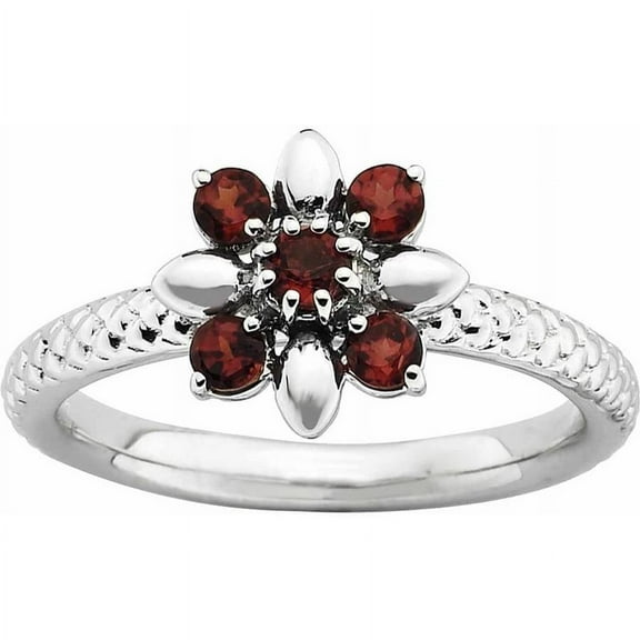 Sterling Silver Garnet Ring