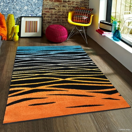 AllStar Woven High Quality Colorfun. Burst of Colors. Contemporary. Modern. Geometric. Transitional Design Rug (7' 10