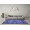thumbnail image 3 of Ahgly Company Machine Washable Indoor Round Persian Blue Traditional Area Rugs, 4' Round, 3 of 4