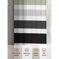thumbnail image 6 of Sheer Curtains 84 inches Long 2 Panels Set Abstract Striped Light Filtering Sheer Drapes Rod Pocket Window Curtains for Living Room/Bedroom, Sage Green Black White, 6 of 8