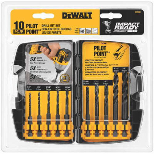 DeWalt Titanium Drill Bit Set, 10-Piece Impact Ready - Walmart.com