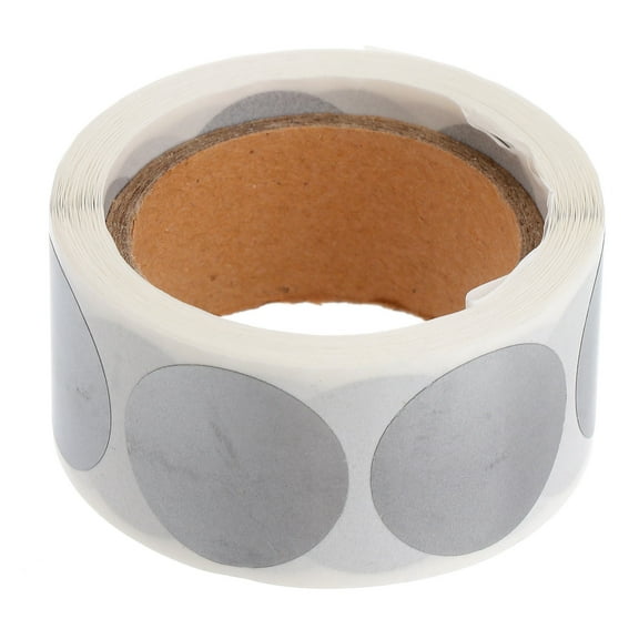 Worgeous 1 Roll 300pcs Scrape DIY Adhesive Sticker Round Label Paper Gift Decals Silver Bag Stickers Party Favor