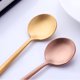 thumbnail image 4 of Cucharas largas de acero inoxidable para hielo, café y sopa. Oro, 4 of 9
