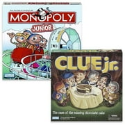 Monopoly Jr. & Clue Jr. Board Game Bundle Pack