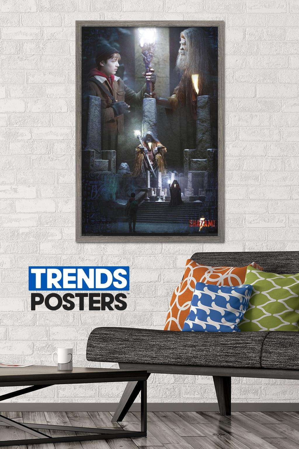 DC Comics Movie - Shazam - The Wizard Wall Poster, 22.375" x 34", Framed