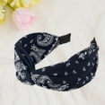 thumbnail image 6 of Knotted Wide Headband Fashion Hair Accessories for Women Girl Navy Blue 2.44" Width, 6 of 6