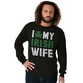 thumbnail image 5 of St Patricks Day I Love My Irish Wife Men's Long Sleeve Tee T Shirt Brisco Brands L, 5 of 6