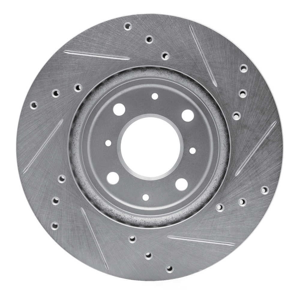 Dynamic Friction Company 631-59038L DFC Brake Rotor - Drilled And Slotted - Silver