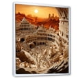 thumbnail image 2 of Designart "Vintage Arena Stadiums I" Cityscapes Floater Framed Canvas Print, 2 of 7