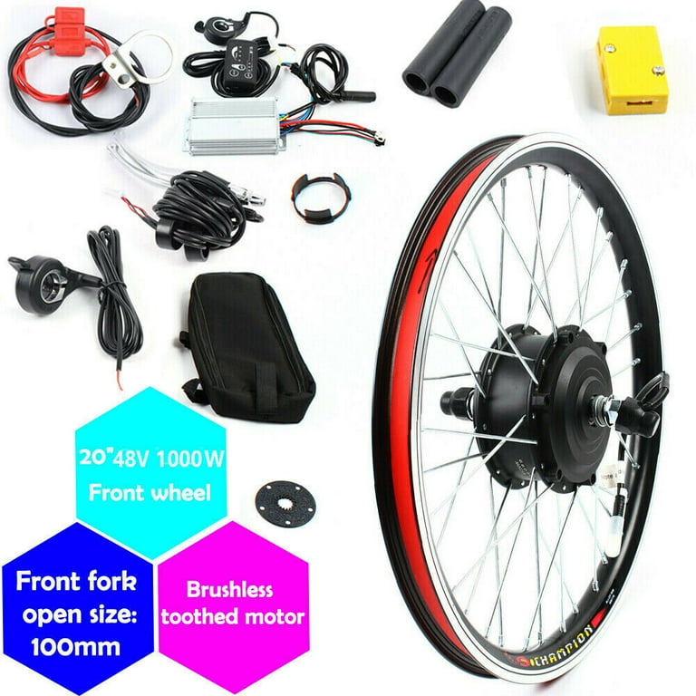 MONIPA 20 Front Rear Wheel Hub Electric Bike Conversion Kit 36V 250W 48V 1000W E Bike Powerful Hub Motor Kit with SW 810LED Display Waterproof Wire Front Rear Wheel Hub Assembly Motor Kit Walmart