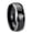 Black 2 Tone Polish Edge, variant on Ladybug Design Beveled Edge Brush Black 2 Tone Tungsten Ring 10MM