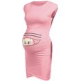thumbnail image 4 of Las mujeres imprimen los accesorios de maternidad de maternidad embarazada Cute Baby Bodycon Casual Mini vestidos Zhivalor LRWJ162-6, 4 of 6