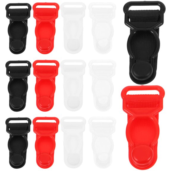 BESTOYARD 80Pcs Versatile Plastic Garter Strap Buckles Adjustable Sock Clips Non Slip for Socks