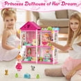 thumbnail image 3 of Freecat Dollhouse Kit for Girls, 4 Rooms, 98PCS Building Toys for Girls Ages 3-6 Years, Birthday Christmas Pretend Play Gift for Little Girl., 3 of 7