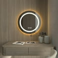 thumbnail image 4 of Ozarke Princess Vanity Mirror Wall Mounted with Anti-fog Features and RGB 3 Light Colors - Large, 4 of 10