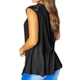 thumbnail image 3 of STARVNC Women Lace Rose Patchwork Crew Neck Sleeveless Tank Top, 3 of 4
