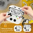 thumbnail image 4 of Retro Game Consoles Case Cover Compatible with Airpods Pro 3,Full Drop Protection| with Secure Lock| includes Cute Lanyard & Clean Kit(Blue), 4 of 9