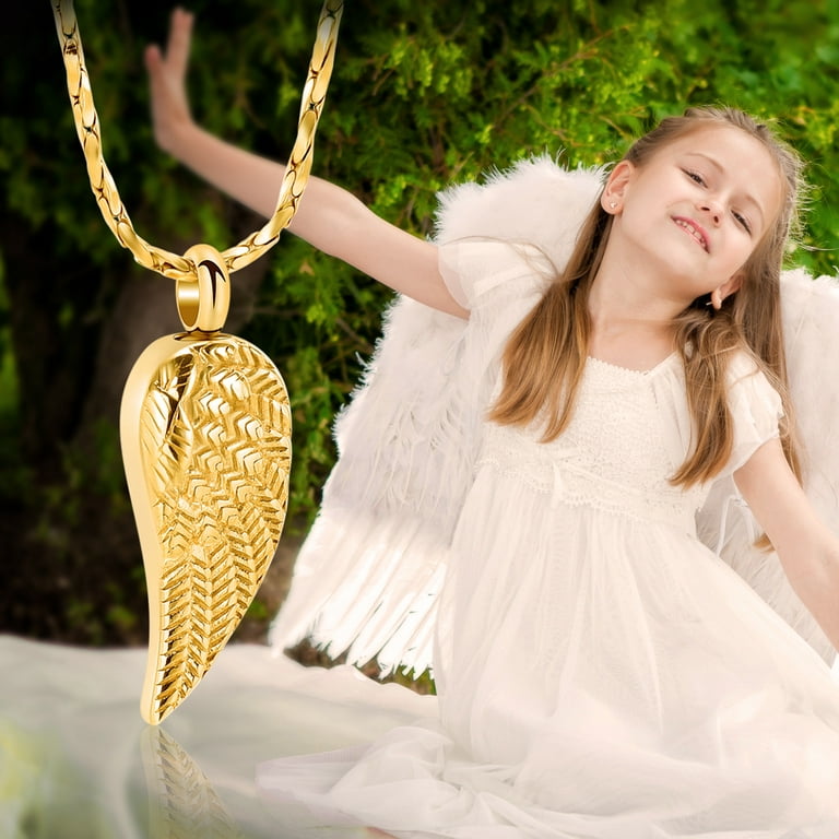 Angel Wing Cremation Urn Necklace Angel Wings Urn Pendant Memorial Remains Ashes Keepsake Urn Jewelry Walmart