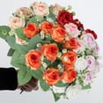 thumbnail image 7 of Artificial White Rose Bouquets, Realistic Silk Mini Roses with Baby’s Breath & Green Leaves, Fake Flower Bundles for Wedding, Home Decor, Floral Arrangements, Party Centerpieces, Indoor Use, 7 of 7