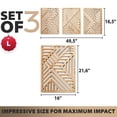 thumbnail image 5 of Modern Wooden Wall Sculptures - Set Of 3 Home Decor Accent Large Art For Living Room  Bedroom Office Easytallation (oak Direction), 5 of 7