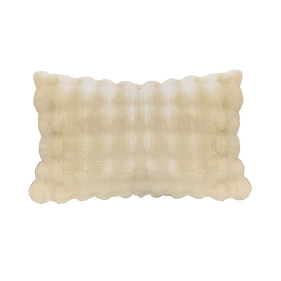 Leodye 1PCS Luxurious Long Pile Plush Pillowcase Standard Size Zipper Closure Design Bedroom Living Room Fuzzy Pillow Cover -29.13x18.89in