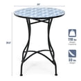 thumbnail image 2 of Gymax Mosaic Patio Round Bistro Table Outdoor Dining Table Garden Plant Stand, 2 of 8