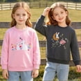 thumbnail image 3 of DOZINSIX 2 Pack Toddler Girls Crewneck Sweatshirts Kids Cotton Cute Embroidered Long Sleeve Fall Winter Pullover Tops, 3 of 9