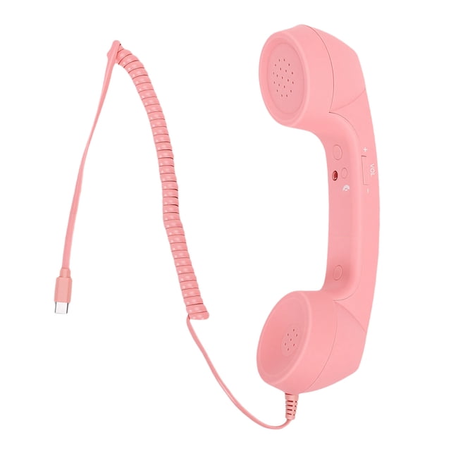 Auricular De Teléfono Retro, Receptor De Teléfono Celular De Mano Con Cable Vintage Tipo C Con Altavoz Y Micrófono, Para Teléfonos Inteligentes, Tabletas, Videoconferencias Y