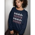 thumbnail image 2 of Christmas Pattern With Bears Sweatshirt Women -Image by Shutterstock, Female Medium, 2 of 4
