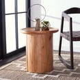thumbnail image 2 of SAFAVIEH Devin Amish Round Pedestal Accent Table, Natural (20 in. W x 20 in. D x 21 in. H), 2 of 7