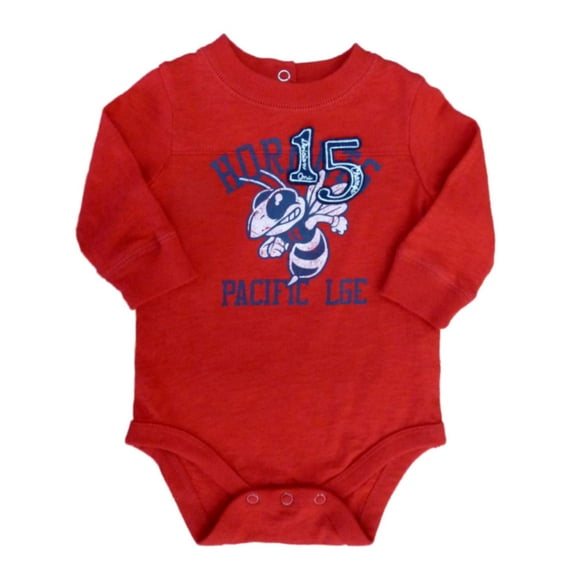 Infant Boys Hornets Pacific Lge Red Creeper Long Sleeved Bodysuit 9m