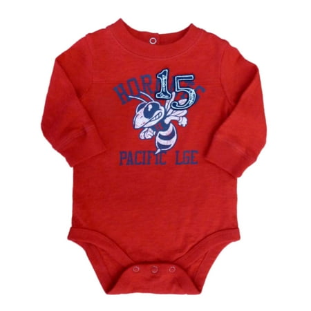 

Infant Boys Hornets Pacific Lge Red Creeper Long Sleeved Bodysuit 6m