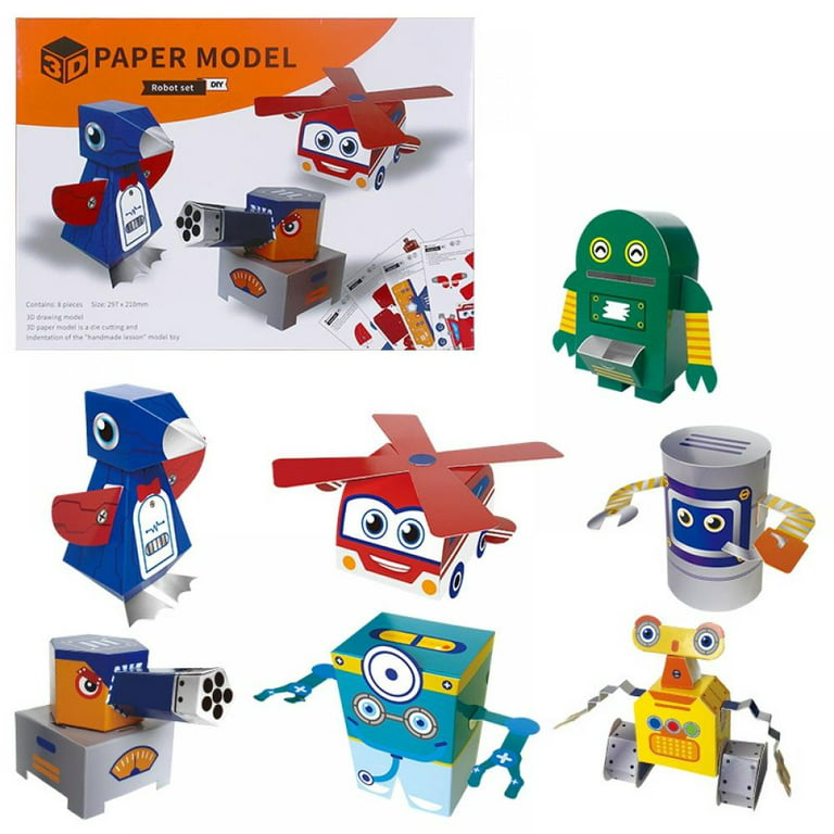 Colorful Kids Origami Kit 8 Paper Model for Kids Beginners