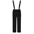 thumbnail image 4 of Jinhomg Mens Work Bib Overalls Adjujstable Strap Linen Jumpsuits Lightweight Comfy Sleeveless Summer Rompers With Pockets Black L, 4 of 6