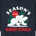 thumbnail image 3 of Coca-Cola - Season's Greetings Polar Bears - Men's Long Sleeve Crew Fleece Sweatshirt, 3 of 5