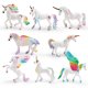 thumbnail image 3 of Juego de figuras de unicornio arcoíris, 8 piezas, PVC, juguete infantil con alas, 3 of 3